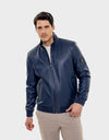 MATEO MEN'S REVERSIBLE LEATHER JACKET | BLUE